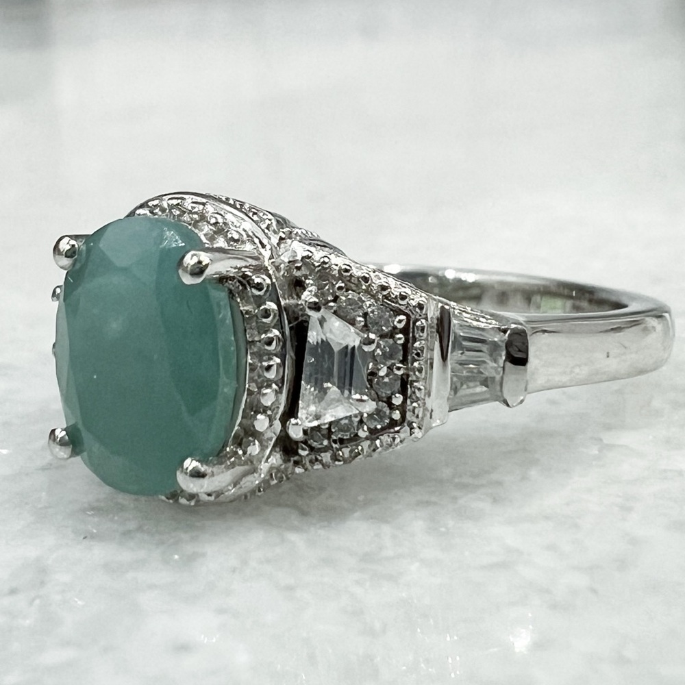Grandidierite Sterling Silver Majesty Ring  Sz 8 - Picture 3 of 10